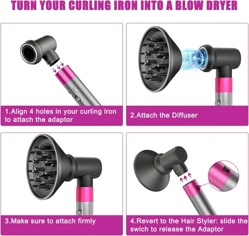 Miniatura 8 de Juego de accesorios de difusor y adaptador para Dyson Airwrap, para Airwrap Styler en una combinación de secador de pelo
