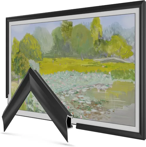Marco de TV prismático anodizado negro de 3 pulgadas con chip de color de aleación Deco (32, 43, 50, 55, 65, 75, 85 pulgadas) compatible solo con