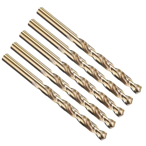 Miniatura 209 de PATIKIL Broca Jobber de 0.039 in, vástago recto M35 cobalto 5% acero de alta velocidad 135° acabado dorado para metal duro de acero inoxidable - 2