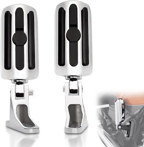 Miniatura 8 de FOVPLUE Estriberas de carretera de 1.25 pulgadas, reposapiés ajustable con abrazaderas P de montaje para Harley Touring Softail Dyna Sportster Honda