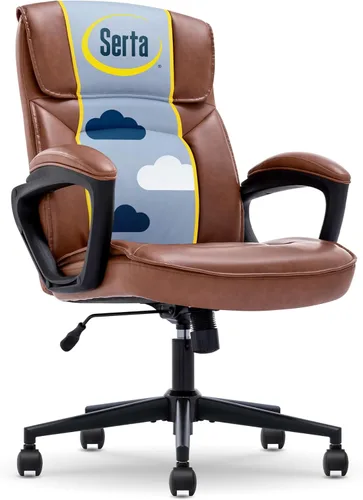 Miniatura 20 de Serta® Hannah Silla ejecutiva para oficina en casa, ergonómica de respaldo medio con soporte lumbar, cojín de asiento firme, almohadas corporales