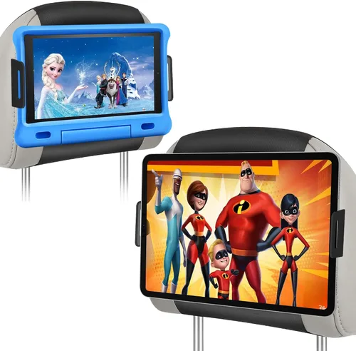 Miniatura 8 de Soporte para tablet con reposacabezas, soporte para iPad para asiento trasero de automóvil, soporte para tableta, iPhone, Fire HD y todos