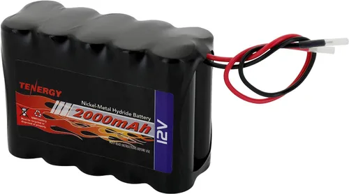 Tenergy Paquete de baterías NiMH 12V 2000mAh de alta capacidad recargable con cables desnudos, paquete de baterías de repuesto para bricolaje,