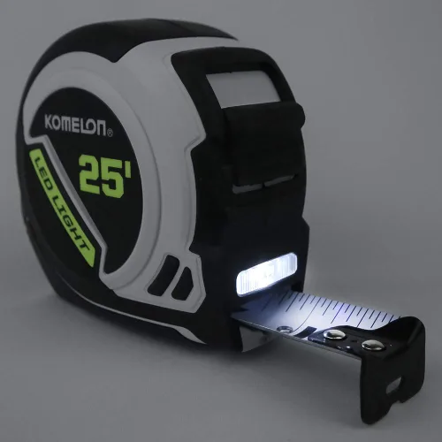 Miniatura 6 de Komelon Cinta métrica de luz LED, blanco/negro, 25 pies - 25 LED