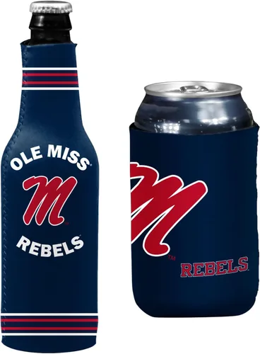 Miniatura 129 de College Team Color Logo Can & Bottle Holder Insulator Beverage Cooler Set