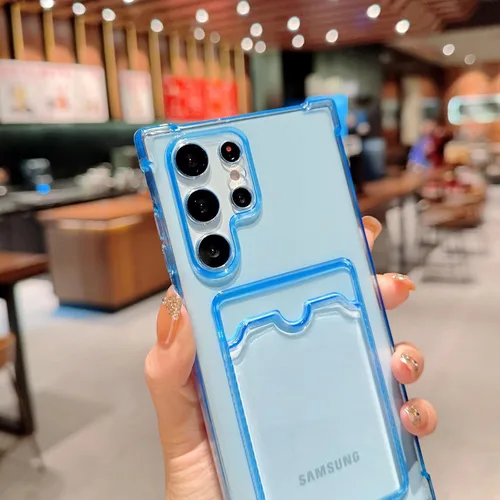 Miniatura 160 de Tuokiou Funda para Samsung Galaxy A14 5G, Fundas Protectoras Transparentes con Ranura para Tarjetas, Funda Cartera de TPU Suave Ajustada Resistente