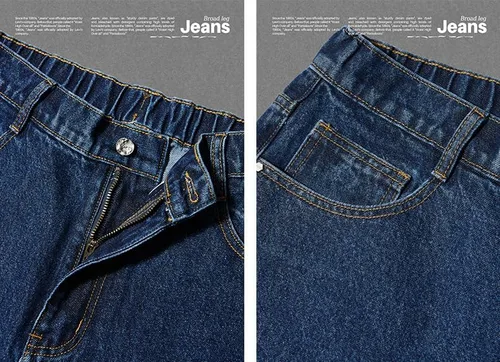 Miniatura 7 de Jeans holgados para hombres y mujeres, pantalones clásicos de patinadora Y2K, pantalones lisos 2023, jeans casuales de pierna ancha, pantalones