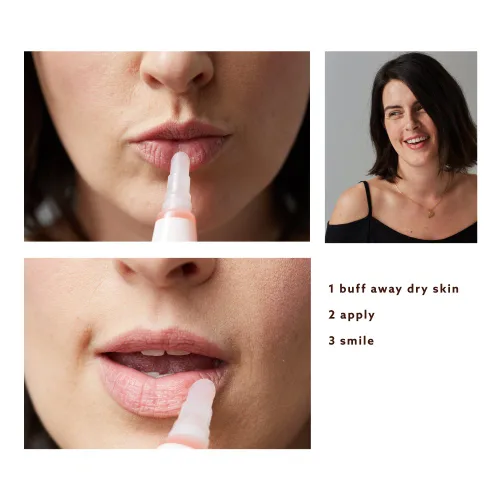 Miniatura 4 de Undone Beauty Lip Life - Tinte labial hidratante con punta exfoliante para una eliminación suave de la piel seca y brillo no pegajoso incoloro
