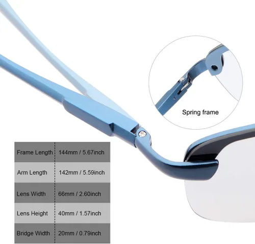 Miniatura 5 de YIMI Gafas de sol deportivas polarizadas fotocrómicas para hombre, ciclismo, pesca, conducción, protección UV, gafas antirreflejos 8177 Azul