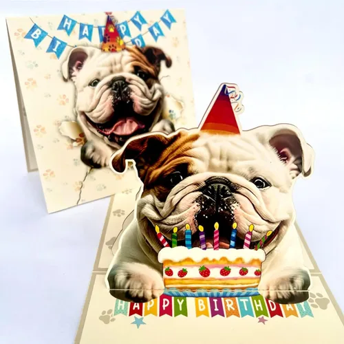Miniatura 22 de Tarjeta de cumpleaños de perro Beagle 3D emergente – Felicitación de feliz cumpleaños para los amantes de los perros – Tarjeta desplegable