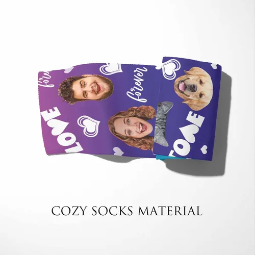 Miniatura 228 de Artsadd Calcetines personalizados para mujeres y hombres, amantes de los perros y gatos, regalos divertidos unisex personalizados
