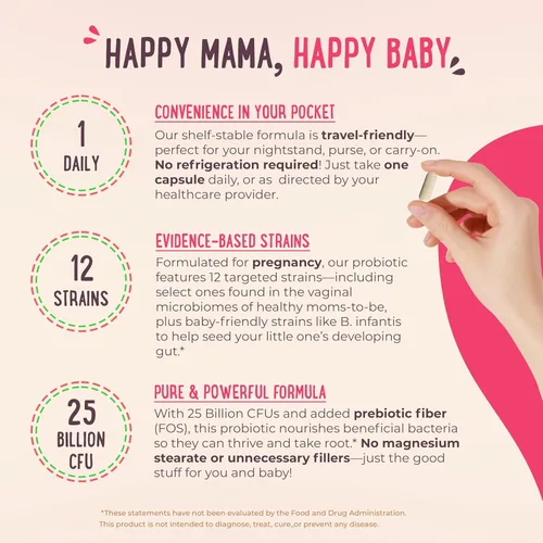 Miniatura 7 de Mama Natural Paquete prenatal – Vitaminas prenatales orgánicas para mujeres + probióticos seleccionados específicamente para el embarazo