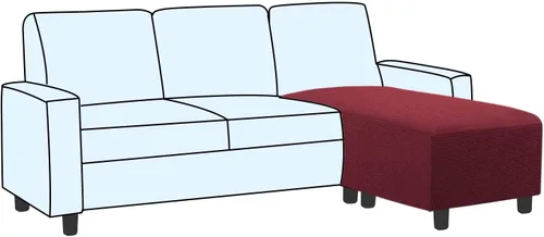 Miniatura 71 de H.VERSAILTEX Funda otomana rectangular de 29 a 34 pies para reposapiés, fundas protectoras para reposapiés, con tela jacquard elástica, gruesa