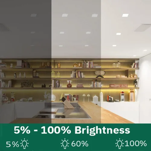 Miniatura 6 de Paquete de 4 luces LED empotrables cuadradas de 8 pulgadas regulables con caja de conexiones, 3CCT 3000K-4000K-6000K seleccionables, 1600LM CRI 90+