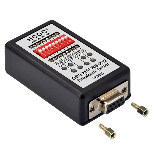 Miniatura 4 de Monitor LED RS232 Breakout Tester, DB9 macho a hembra, HCDC HD057