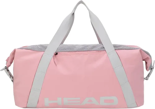 Miniatura 10 de HEAD Bolsa de lona impermeable rosa de 45L para mujer, bolsa de gran capacidad para pasar la noche con correa desmontable, bolsa de viaje ligera