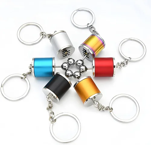 Miniatura 6 de Osilly Llavero de caja de cambios, llavero de palanca de cambios manual de seis velocidades, accesorios creativos para aliviar el estrés, llavero