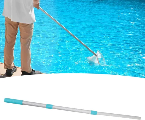 Miniatura 2 de Poste telescópico para piscina, 38.6 pulgadas, 3 secciones, ajustable y expandible de aluminio, para redes de desnatador, rastrillos, cabezales