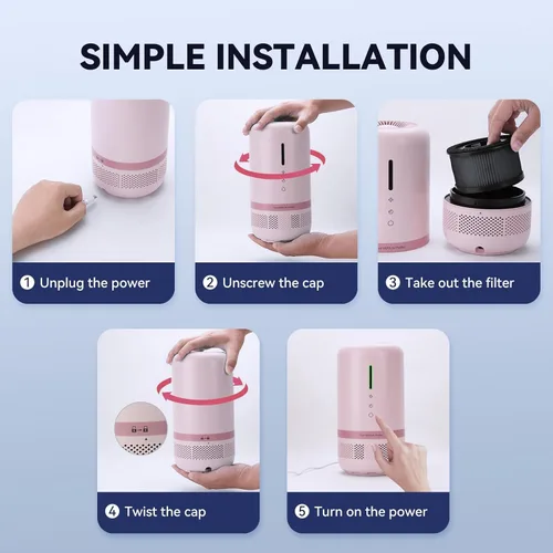 Miniatura 7 de Purificadores de aire para el hogar, purificador de aire HEPA para habitación de hasta 960 pies cuadrados, purificadores de aire para olor, polvo