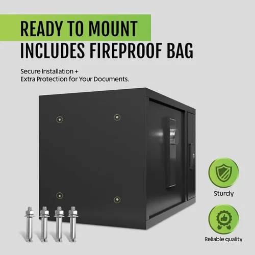 Miniatura 7 de BUTISOW Caja Fuerte de 5.1 Pies Cúbicos con Cajón Bolsa Ignífuga Impermeable, 3 Métodos de Desbloqueo, Alerta de Vibración y Modo Silencioso, Caja