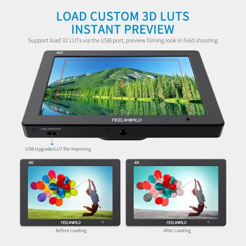 Miniatura 2 de FEELWORLD T7 7 pulgadas IPS 4K HDMI Cámara Monitor de campo Asistencia de video Full HD 1920x1200 carcasa de aluminio sólido DSLR Monitor
