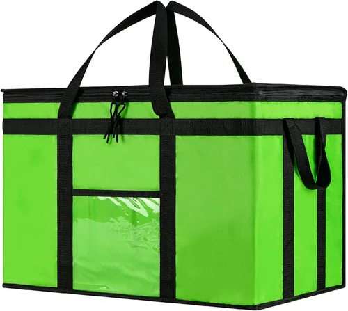 Miniatura 50 de NZ home Bolsa de enfriador XXL PRO aislada y duradera para entrega y compras de comestibles con cremallera superior, para calentar alimentos