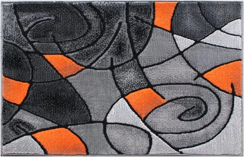 Miniatura 16 de Masada Rugs, Alfombra moderna y contemporánea, color morado, gris y negro (2 pies x 3 pies)