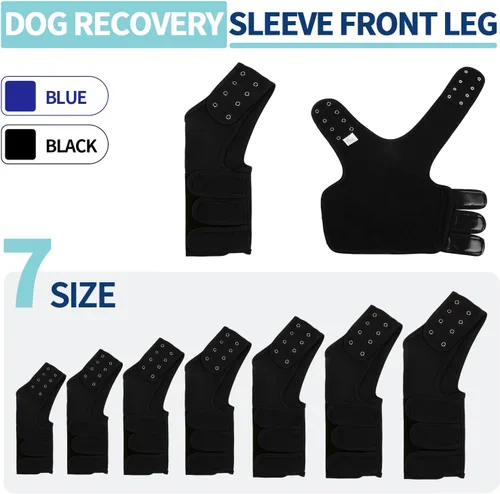 Miniatura 5 de ROZKITCH Traje de recuperación para perros para piernas delanteras izquierdas, traje de cirugía transpirable para perro, antilamer, alternativa