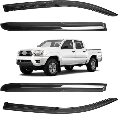 Miniatura 76 de Viseras para ventanas para Mazda 3 Sedán 4 puertas 2004 2005 2006 2007 2008 2009 estilo JDM Mugen, deflector de viento, protector solar y de lluvia