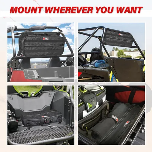 Miniatura 5 de Bolsa organizadora de herramientas de gran capacidad de 20 pulgadas con tira reflectante compatible con UTV, ATV, Polaris Can am Accesorios