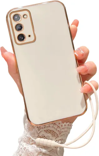 Miniatura 9 de Funda protectora transparente con función atril y correa para Samsung Galaxy Note 20 para Note 20, para Samsung Galaxy Note 20 (oro rosa)