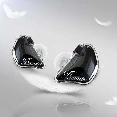 Miniatura 3 de BASN Bmaster - Auriculares triples con dos cables desmontables aptos para ingeniero de audio, músico (negro)