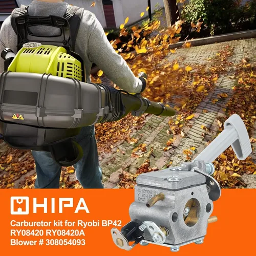 Miniatura 2 de Hipa Carburador BP42 para Ryobi RY08420 RY08420A RY42WB RY42BPEMC Mochila Soplador de hojas 308054093 900777005 308054079 Carb