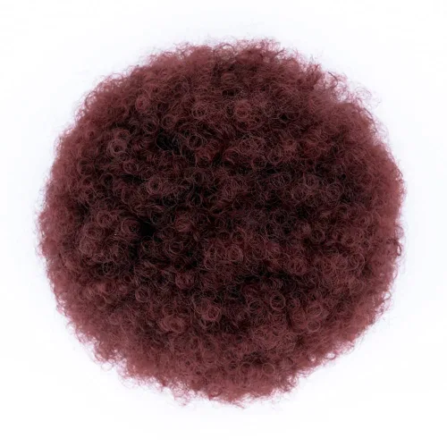 Miniatura 20 de Yinmei Baibian Extensiones de Cabello Sintéticas de Moño con Cordón Afro Rizado Crespo Degradado Marrón Tamaño Grande Peinado Recogido para Mujeres