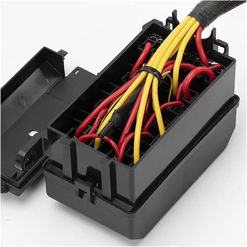 Miniatura 2 de 12 vías 12V Fusible Realy Box Car Metallic Pins Universal 6 Way Relay y 6 ranuras ATO/ATC Blade Fuse Holder con control inalámbrico