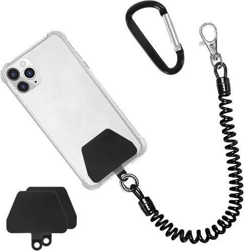 Miniatura 18 de Doormoon - Cordón para teléfono con parche, correas elásticas universales y anclaje para funda de teléfono para anti-caída al aire libre para esquí