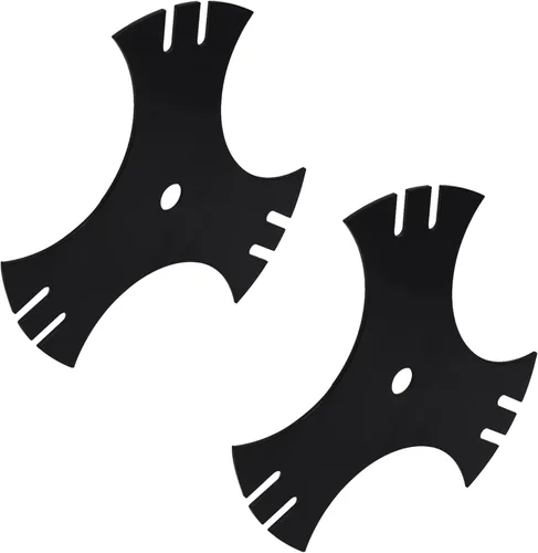 Miniatura 7 de Paquete de 2 cuchillas de bordeadora de 9 pulgadas y 3 lados con orificio central de 5/8 pulgadas que sustituye a 781-0748-0637, 781-0748, 40-009