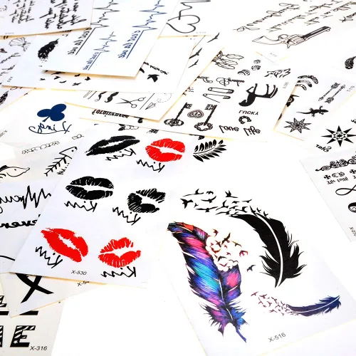 PowerTRC 30 hojas de tatuajes temporales para hombres y mujeres, cientos de diseños de tatuajes variados, calcomanías realistas impermeables para
