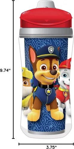 Miniatura 6 de Playtex Baby Sipsters Sport Spout Paw Patrol - Vaso para beber para más de 24 meses, 12 onzas, diseño Blue Chase, botella de agua aislada para niños