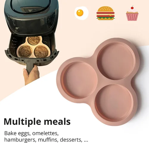 Miniatura 4 de ARIALASQUALITY Juego de accesorios para freidora de aire con divisor de 8 piezas, forros antiadherentes reutilizables, juego de cocina
