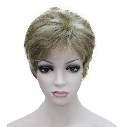 Miniatura 13 de Wiginway corto rizado pelucas sintéticas con flequillo pelo premium natural moda pelucas para señora mujeres #101