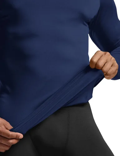 Miniatura 8 de TSLA Camisa térmica de compresión con capucha y mascarilla para hombre, de manga larga, capa base para deportes de invierno, camiseta deportiva