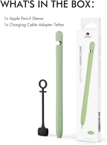 Miniatura 7 de AhaStyle Funda protectora de silicona antideslizante [kit de correas de adaptador de cable añadido] compatible con iPad Pencil de 1ª