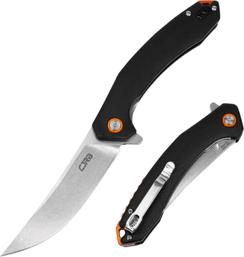 Miniatura 11 de CJRB - Cuchillo plegable Gobi (J1906), con hoja de acero en polvo AR-RPM9, mango G10, de bolsillo, para uso diario, azul Hoja AR-RPM9