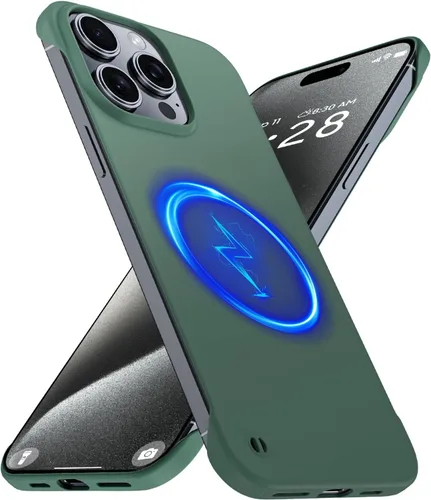 Miniatura 32 de GRECAZO Funda magnética delgada para iPhone 15 Plus de 6.7 pulgadas (2023), ultrafina, ligera, duradera, sin marco, mate, rígida, MagSafe con anillo