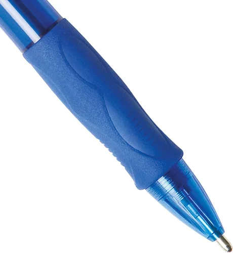 Miniatura 5 de BIC Glide Bolígrafos de punta gruesa azul, punta gruesa (1.6 mm), paquete de 4 unidades, bolígrafos retráctiles de punta redonda con cómodo agarre