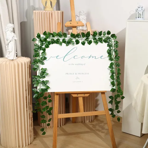 Miniatura 4 de CEWOR Paquete de 10 enredaderas artificiales para decoración de habitaciones, guirnalda de hiedra artificial, enredaderas falsas para colgar plantas