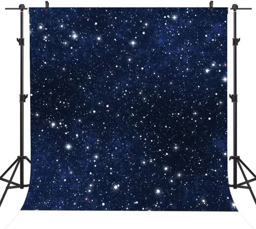 Miniatura 4 de Sensfun Fondo de fotografía de cielo estrellado nocturno de 6 x 6 pies, universo azul, galaxia, estrellas, boda, estudio fotográfico, cabina