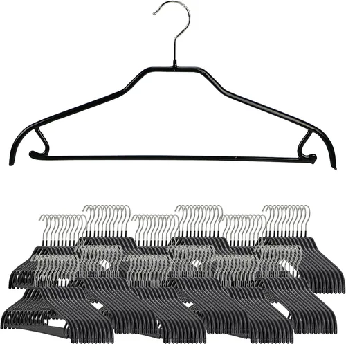 Miniatura 18 de MAWA by Reston Lloyd Silhouette Series - Percha antideslizante para ahorrar espacio con barra y gancho para pantalones y faldas, estilo 41/FRS, Negro