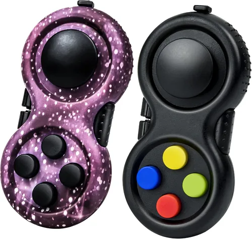 Miniatura 8 de juguete original de concentración Fidget, juego de controlador clásico de goma con 8 funciones Fidget y cordón - Excelente para aliviar el estrés